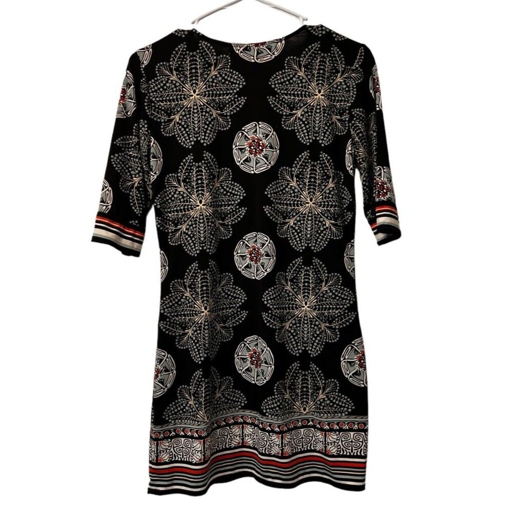 Max Studio Dress Size Small V Neck Geometric Colorful Lightweight Stretch Hippie - Picture 2 of 9